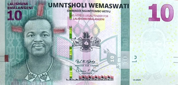 PN44 Eswatini (Swaziland) - 10 Emalangeni (2024)